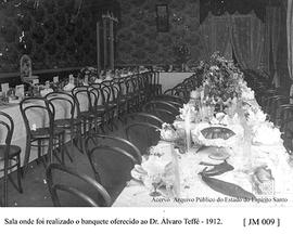Sala onde foi realizado, o banquete oferecido ao Dr. Alvaro Teffé ,  no Palácio do Governo.