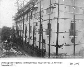 Outro aspecto do Palácio, sendo reformado pelo Governo do Dr. Jerônymo Monteiro