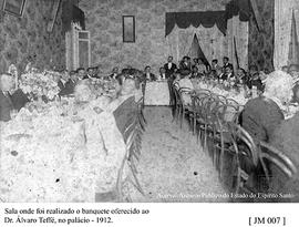 Sala onde foi realizado, o banquete oferecido ao Dr. Alvaro Teffé ,  no Palácio do Governo.